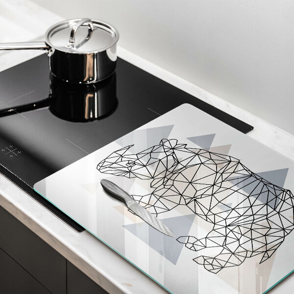 Worktop heat protector Line-art rhino