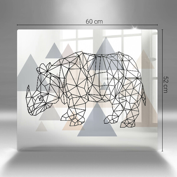 Worktop heat protector Line-art rhino