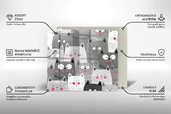 Kitchen worktop saver Illustration of cats