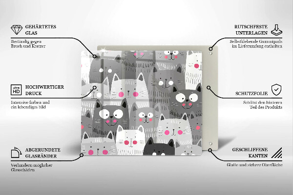 Kitchen worktop saver Illustration of cats