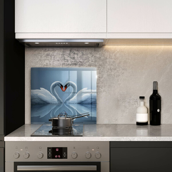 Kitchen worktop saver Two swans heart