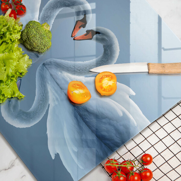 Kitchen worktop saver Two swans heart