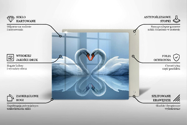 Kitchen worktop saver Two swans heart