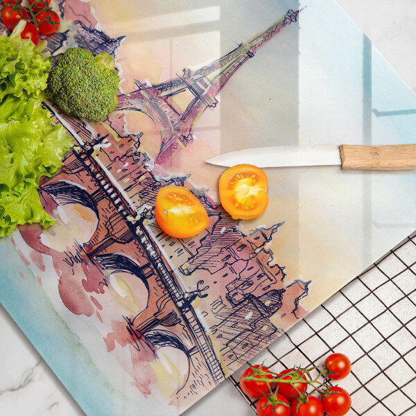 Kitchen worktop saver Paris landscape Eiffel Tower