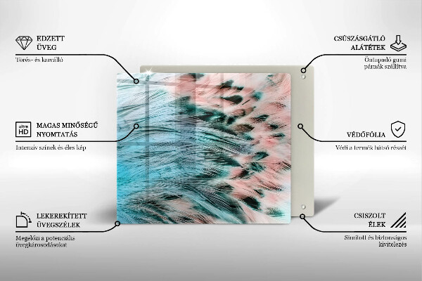 Worktop saver Boho bird feathers