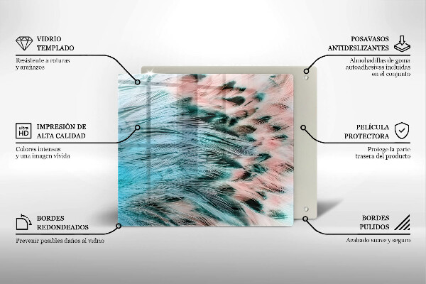 Worktop saver Boho bird feathers