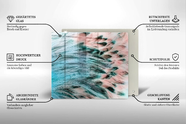 Worktop saver Boho bird feathers