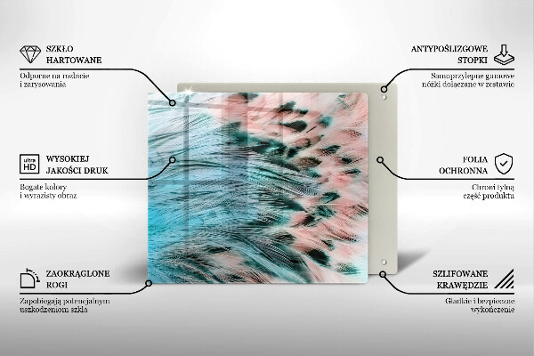 Worktop saver Boho bird feathers