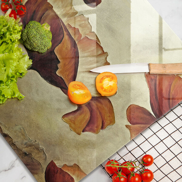 Kitchen worktop saver Painted boho flowers