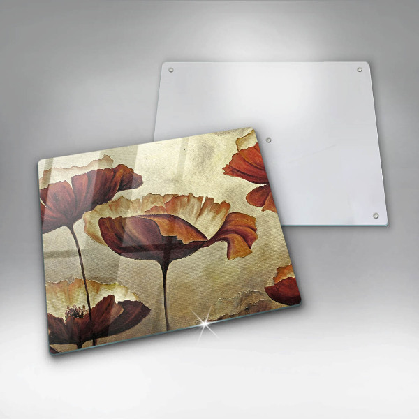 Kitchen worktop saver Painted boho flowers