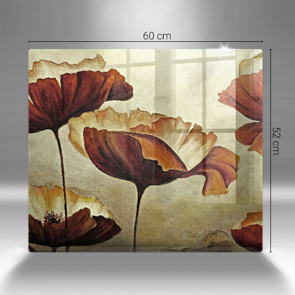 Kitchen worktop saver Painted boho flowers