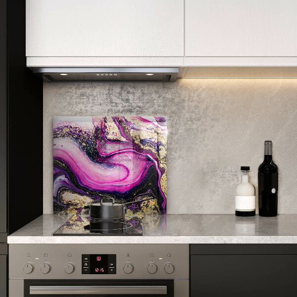 Kitchen worktop cover Abstraction design gold