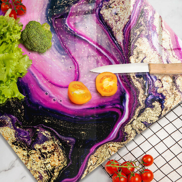 Kitchen worktop cover Abstraction design gold