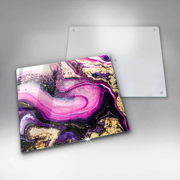 Kitchen worktop cover Abstraction design gold