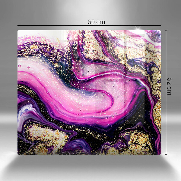 Kitchen worktop cover Abstraction design gold
