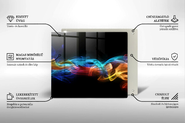 Kitchen worktop saver Colorful smoke