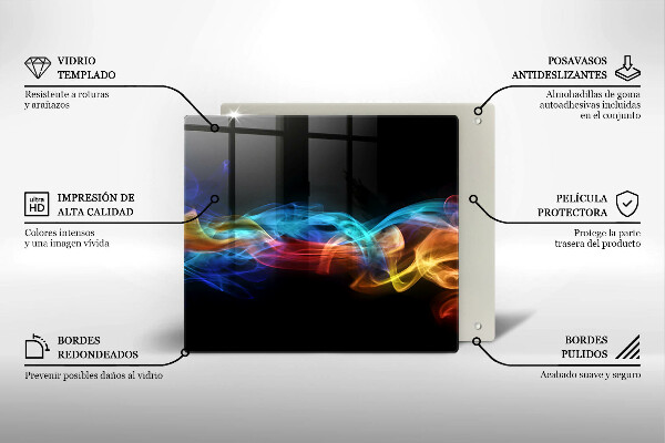 Kitchen worktop saver Colorful smoke