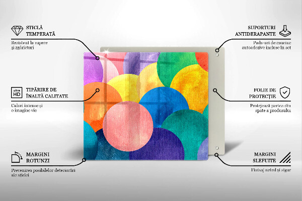 Induction hob cover Colorful wheels