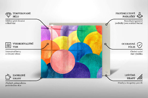 Induction hob cover Colorful wheels