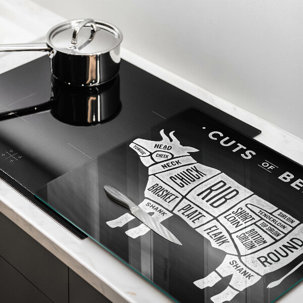 Kitchen worktop saver Cow meat beef