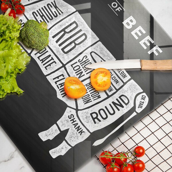 Kitchen worktop saver Cow meat beef