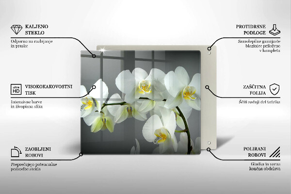 Kitchen worktop saver White orchid flowers