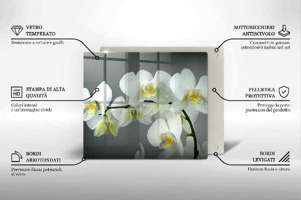 Kitchen worktop saver White orchid flowers