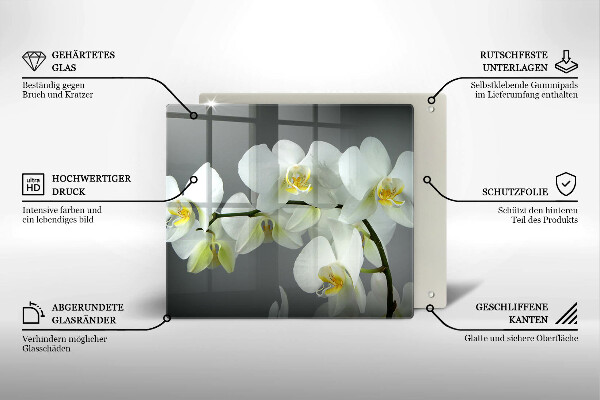 Kitchen worktop saver White orchid flowers