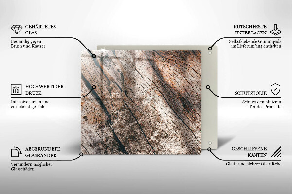 Worktop heat protector Wood structure
