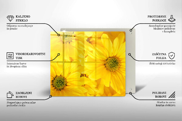 Worktop heat protector Flowers petals