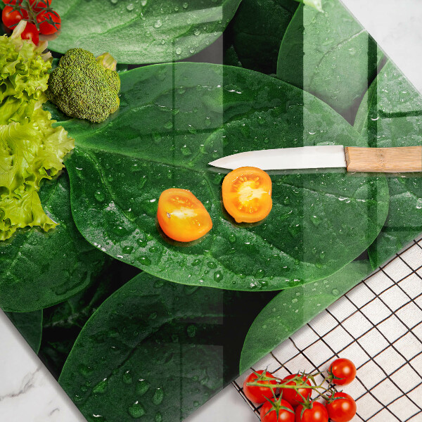 Worktop heat protector Basil leaves