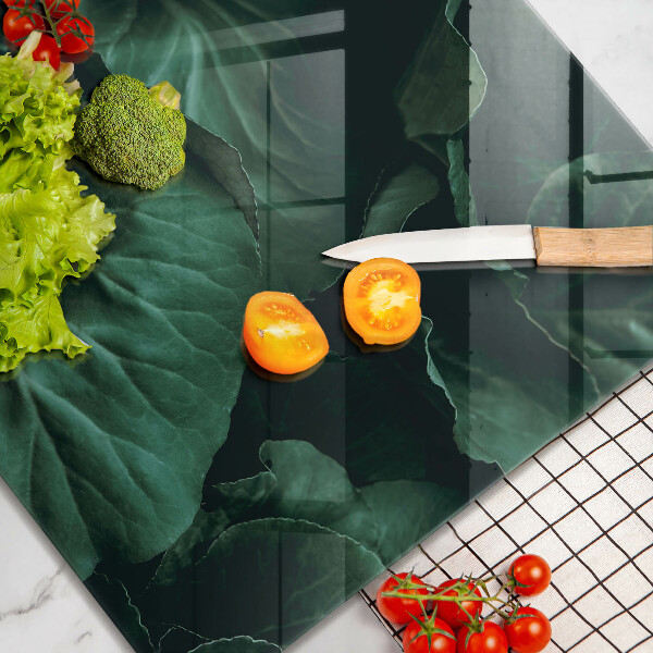 Worktop heat protector Wild dark leaves