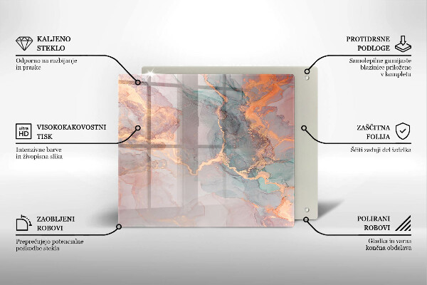 Kitchen worktop saver Marble with gold