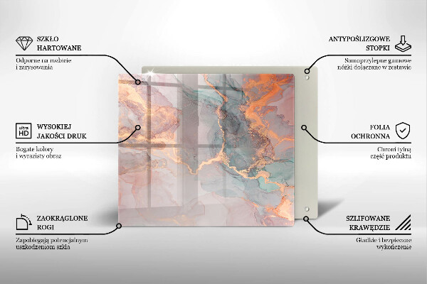 Kitchen worktop saver Marble with gold