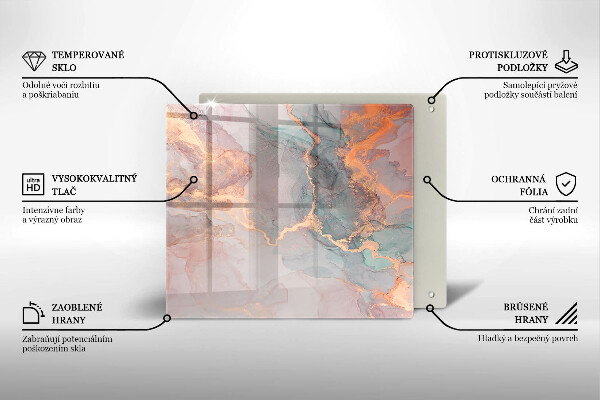 Kitchen worktop saver Marble with gold