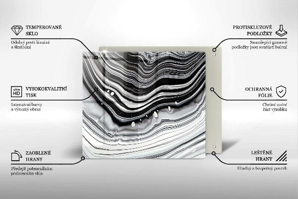 Worktop heat protector Ink abstraction