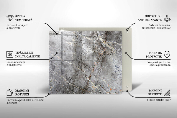 Induction hob cover Stone texture