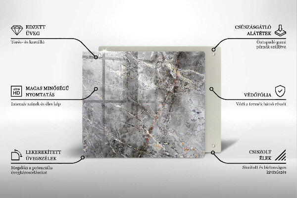 Induction hob cover Stone texture