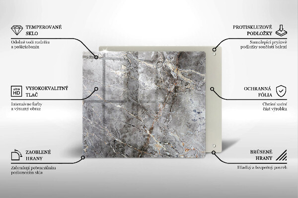 Induction hob cover Stone texture