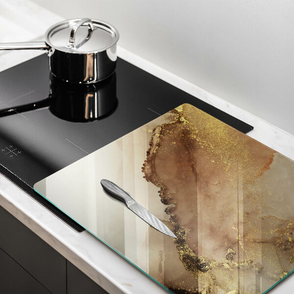 Induction hob cover Abstraction gold