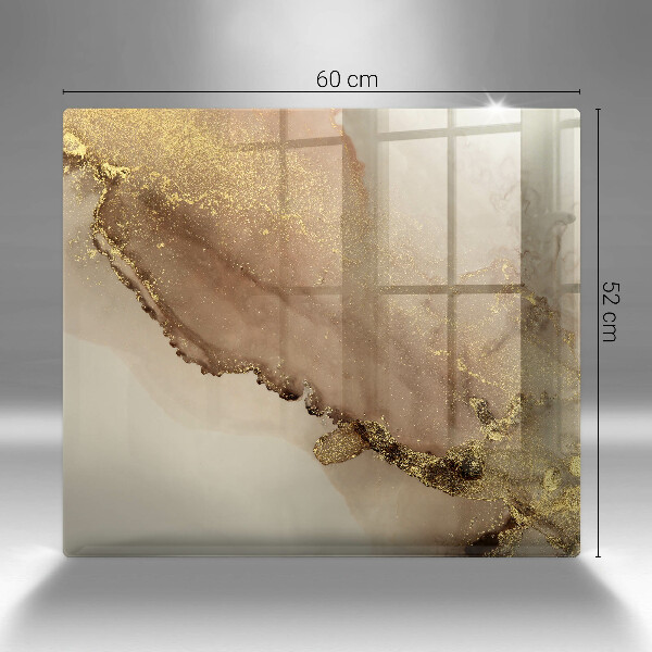 Induction hob cover Abstraction gold