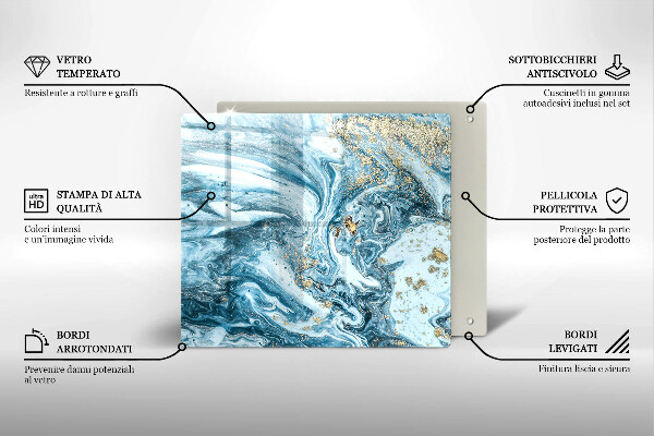 Kitchen worktop saver Structure with gold
