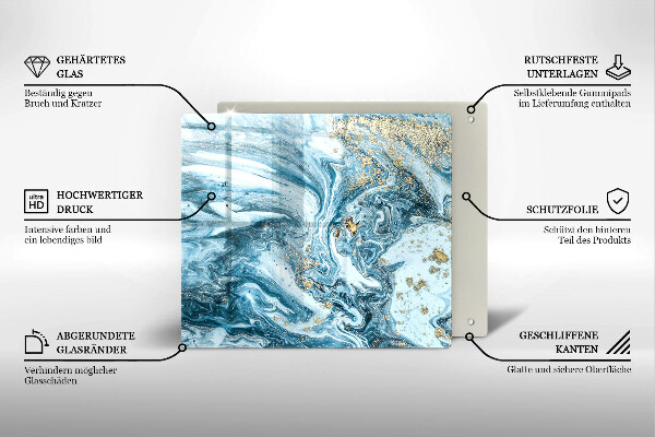 Kitchen worktop saver Structure with gold