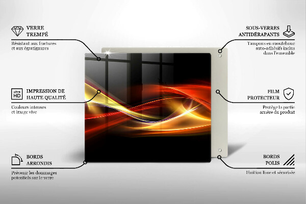 Kitchen worktop saver Abstraction of smoke and light