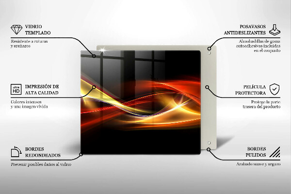 Kitchen worktop saver Abstraction of smoke and light