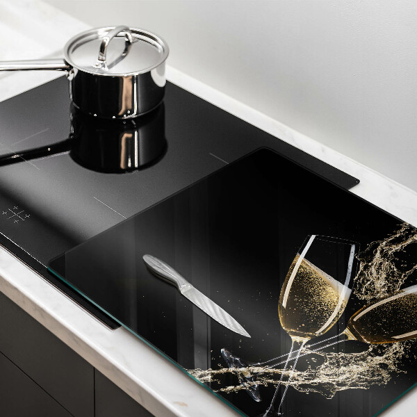 Induction hob cover Champagne glasses