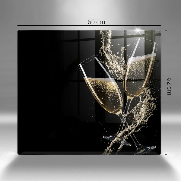 Induction hob cover Champagne glasses