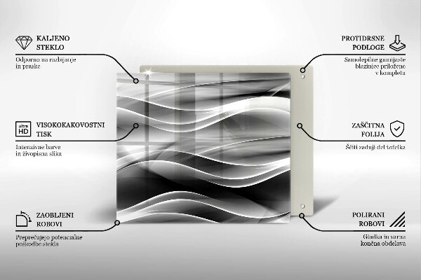 Induction hob cover Abstraction mild lines