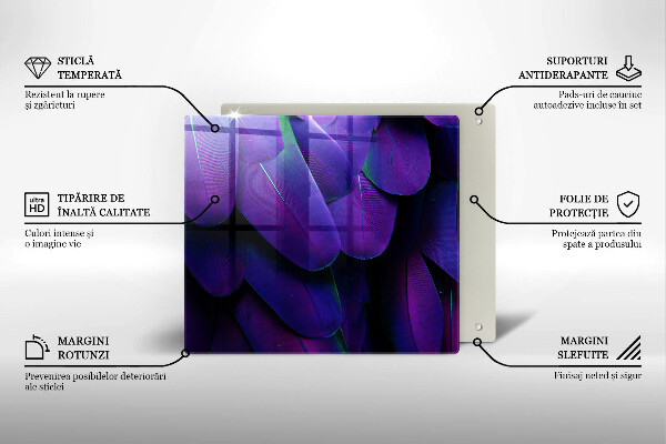 Kitchen worktop saver Neon feathers