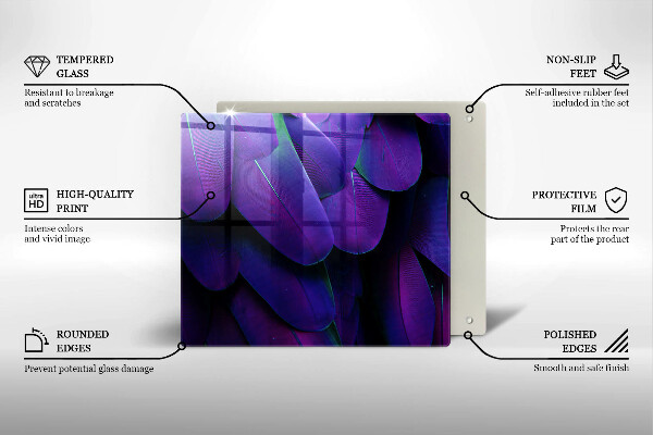 Kitchen worktop saver Neon feathers